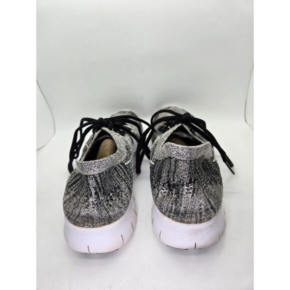 Nike Free RN Flyknit Shoes Men's 8.5 Black White Oreo Running Athletic Sneakers - Picture 5 of 8